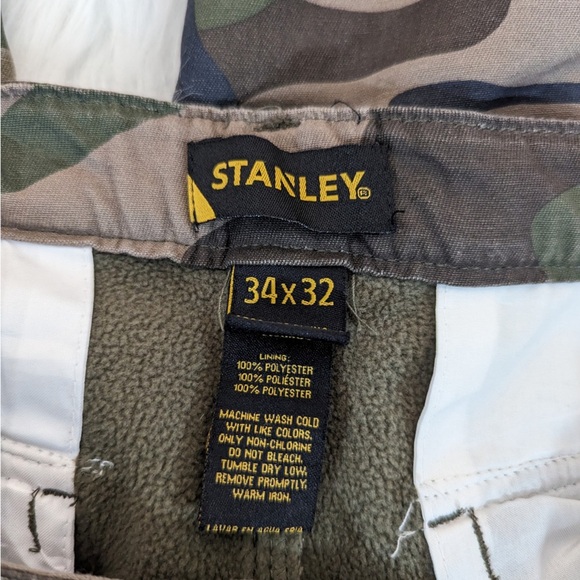 Stanley fleece lined Camouflage Cargo Pants size 34x32 men’s - Picture 4 of 7